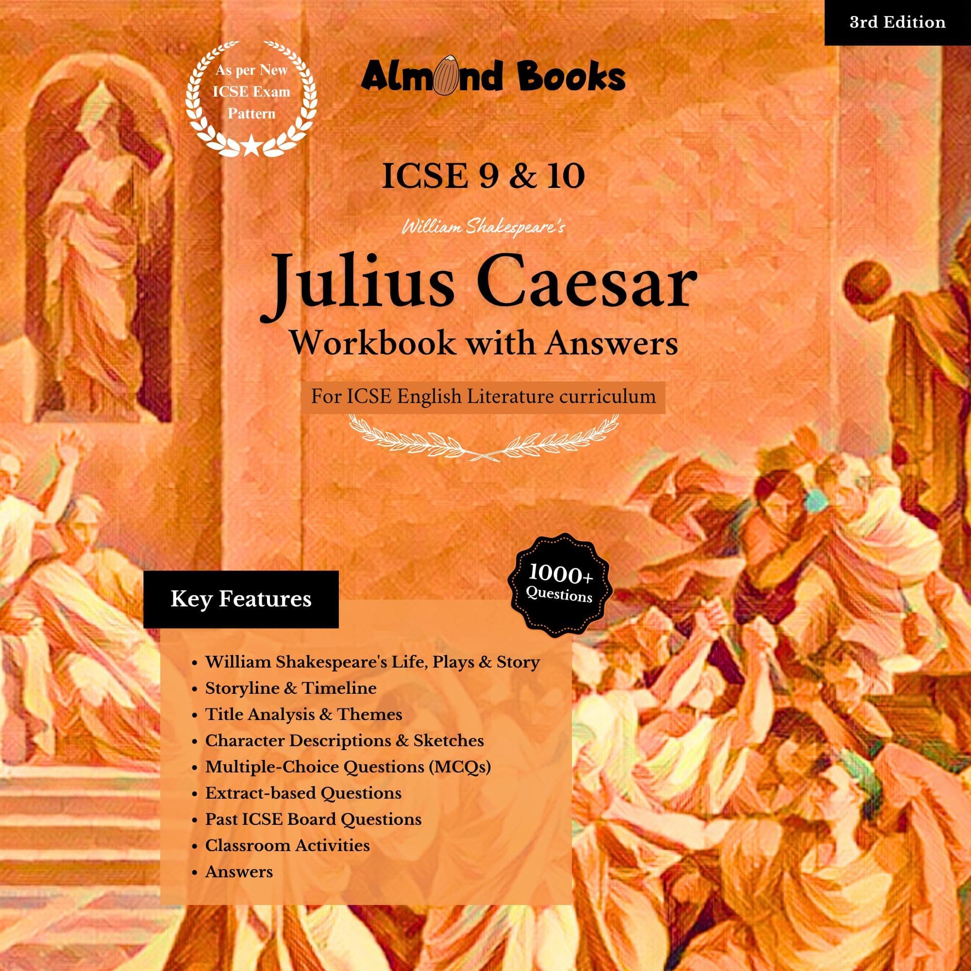 Almond Books ICSE Class 9 & 10 Julius Caesar (WORKBOOK WITH ANSWERS) English Literature | 2025 onwards