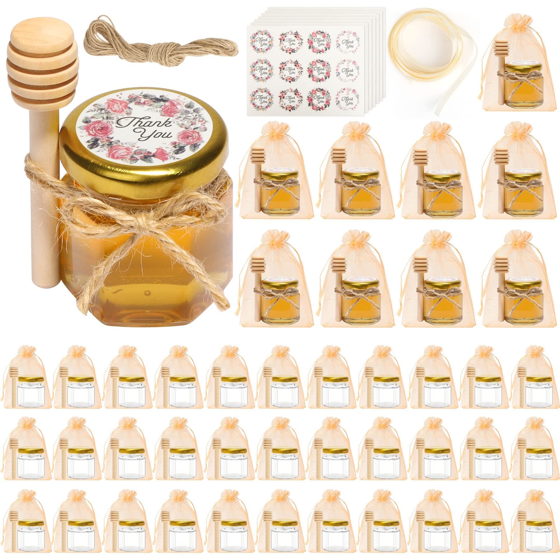 Mini Honey Jars 40 Pack
