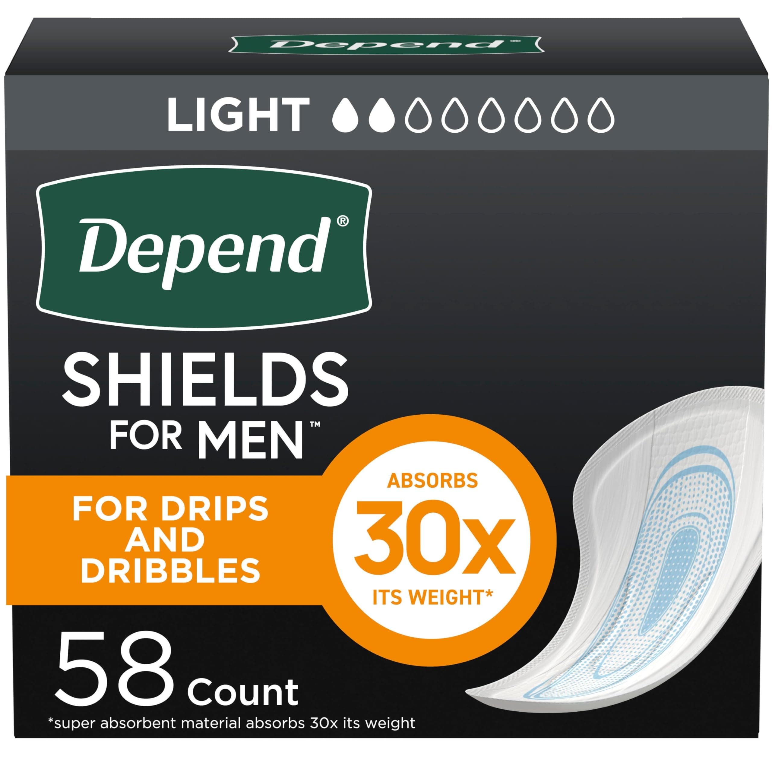 Depend Shields, Light Absorbency 58 Shields by Depends