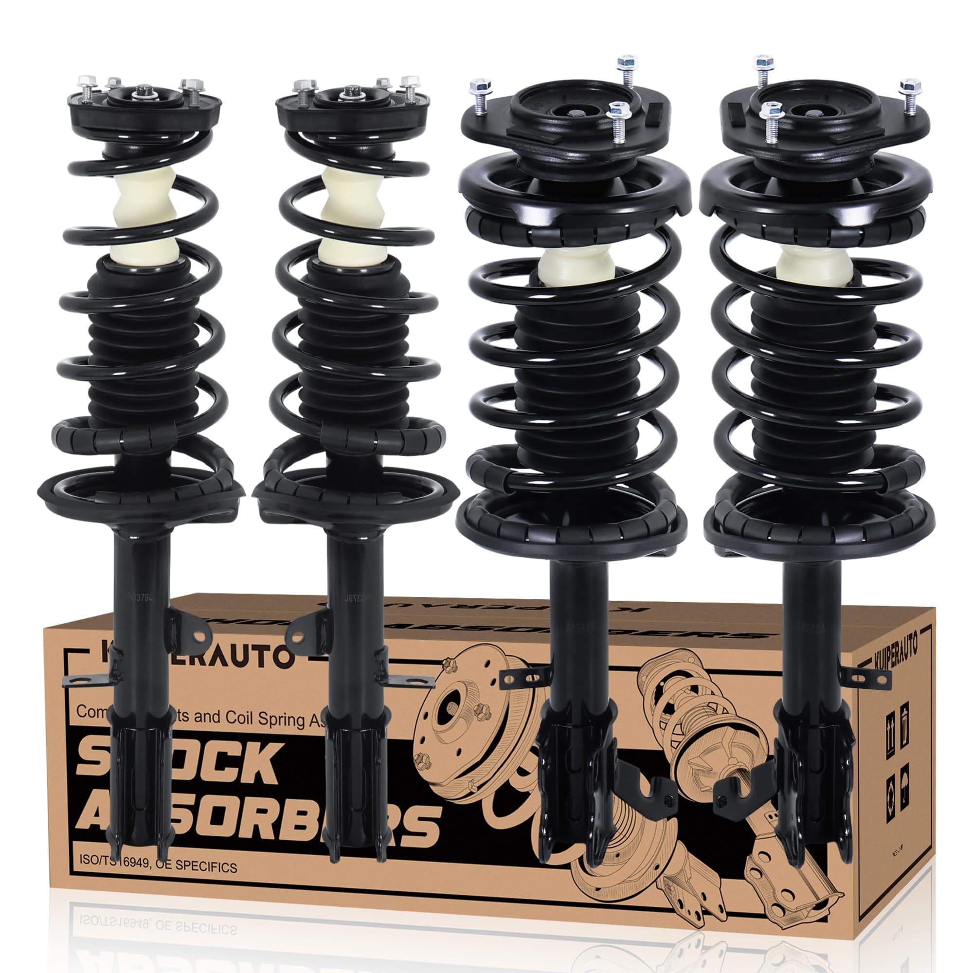 4PCS Struts Complete Assembly Shocks Absorbers Compatible for 1993-2002 Toyota Corolla w/Coil Springs 271951, 271952 (Front & Rear Left and Right)