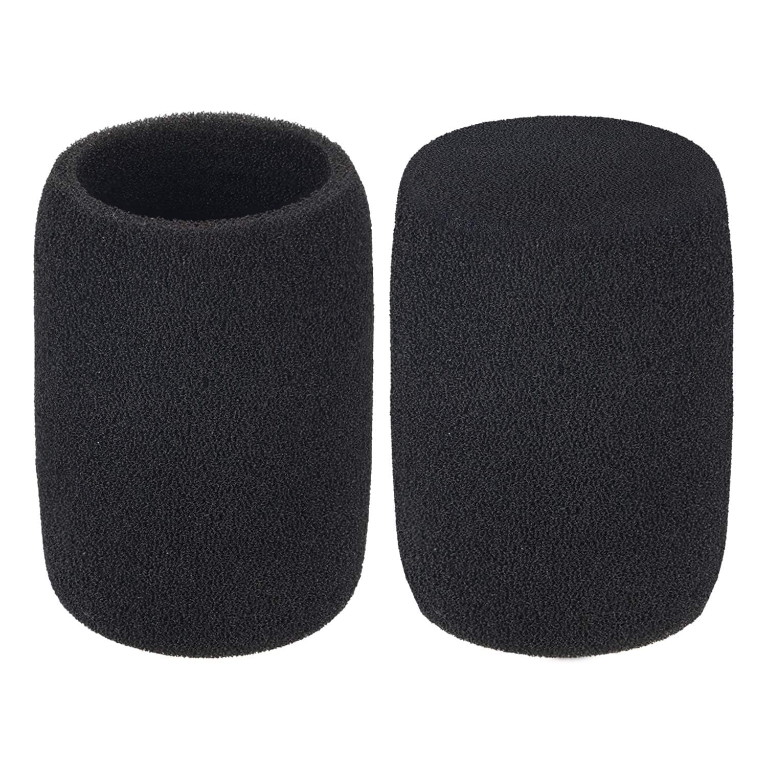 A85WS Black Foam Windscreen Pop Filter fits for SM85, SM86, SM87A,BETA87A, and BETA87C by SUNMON (2Packs)