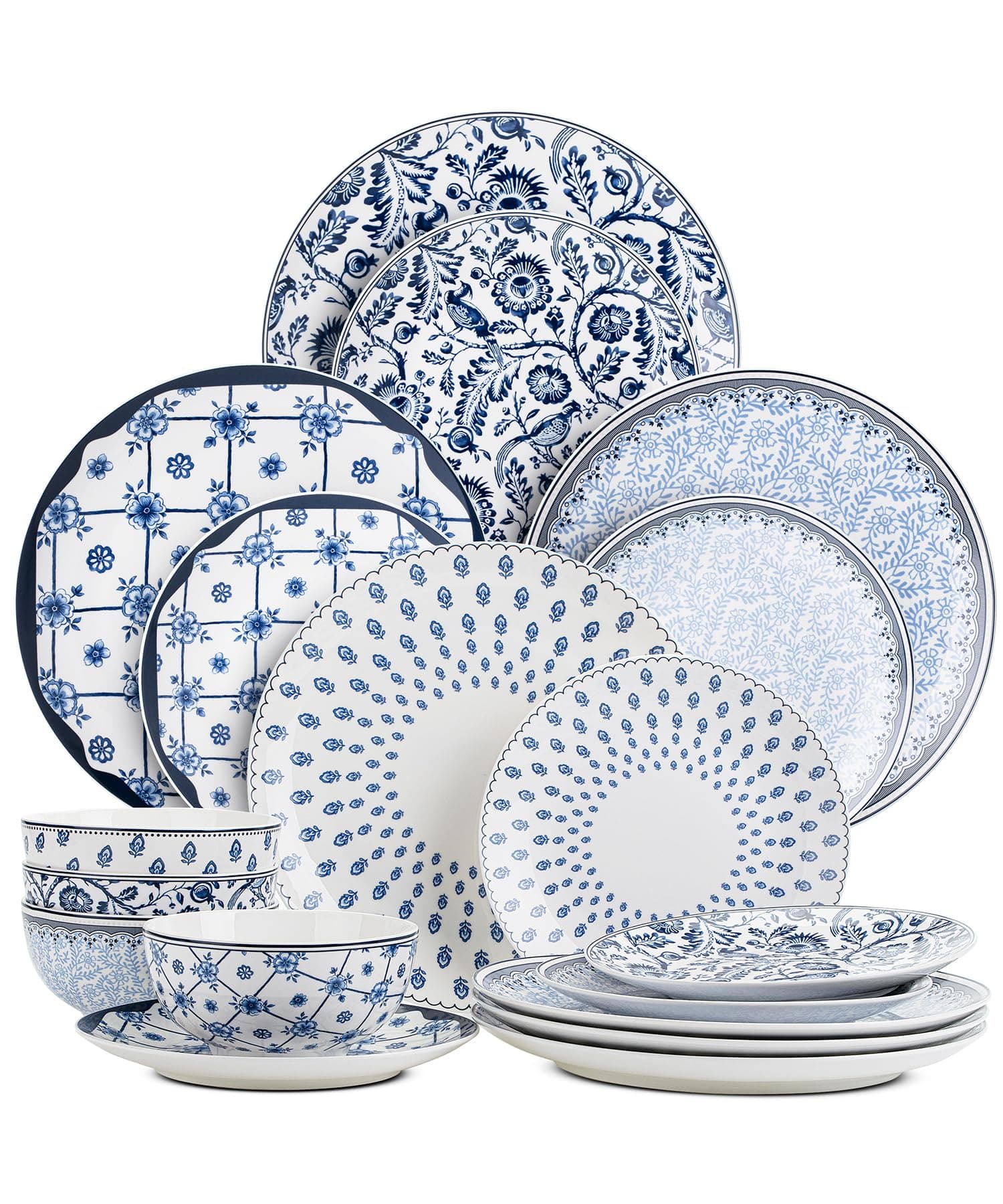 BTaT- Dinnerware Sets for 4, 12 pcs, Ceramic Dinnerware Sets