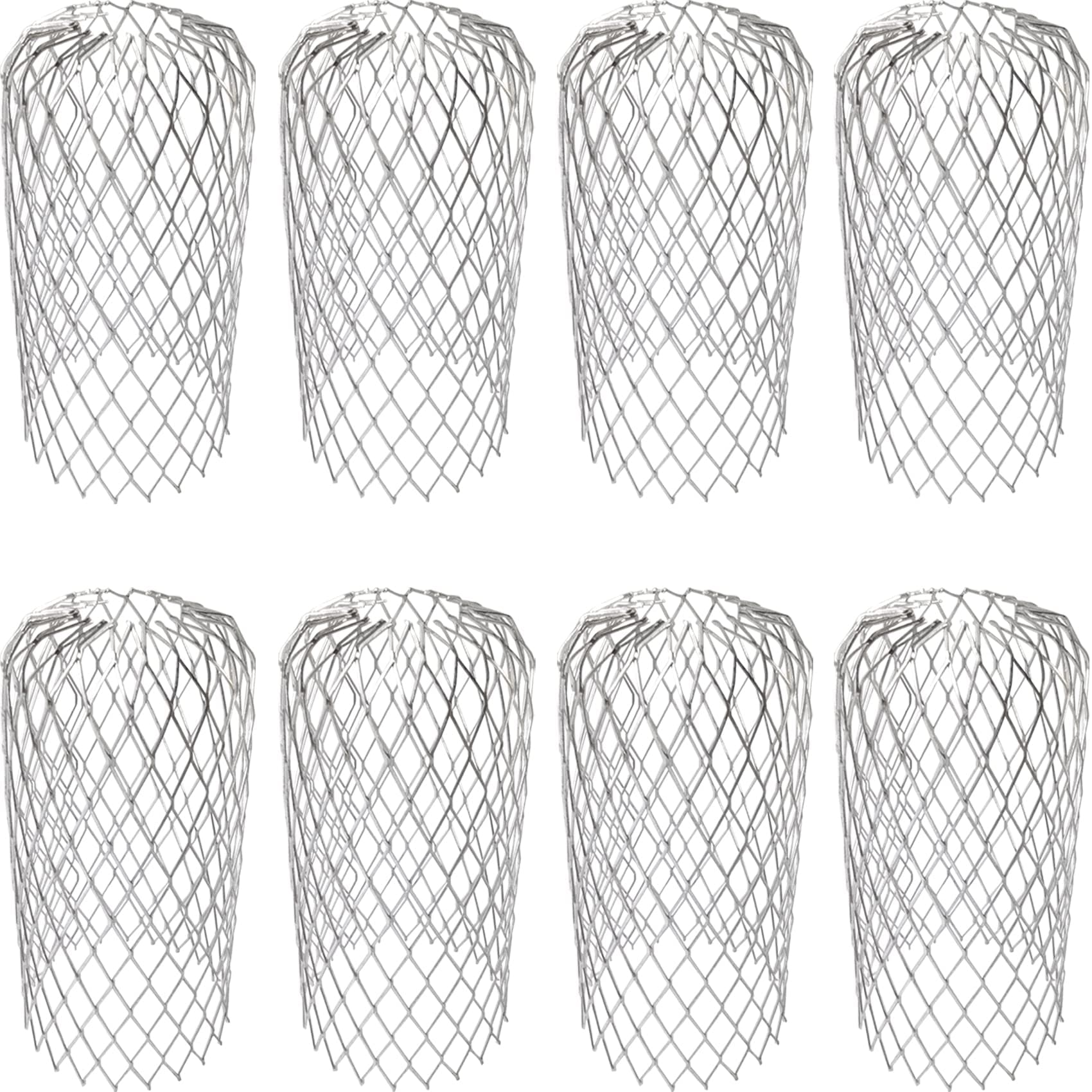 NSBELL 8PCS Gutter Guard Strainer Aluminum Downspout Mesh Filter Preventing Blockage Leaves Debris from Clogging Pipes(3 inch) (8)