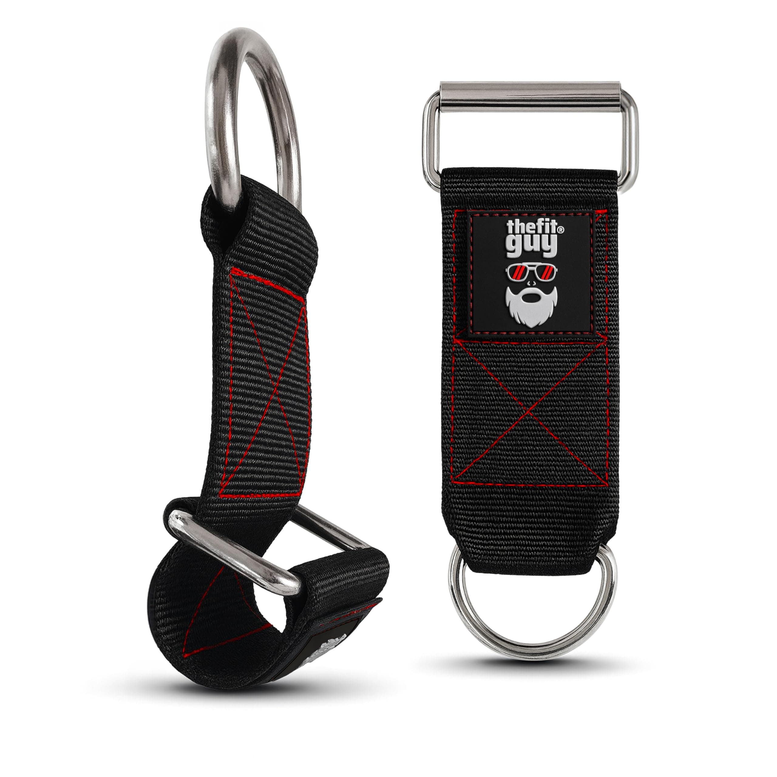 Dumbbell & Barbell Loading Straps | Attachment Straps for Dips, Pullups, Squats | Ultra Strong, Heavy Duty & Secured | Attach any Dumbbell & Barbell to any Dip Belt | 8” & 6” Straps Included