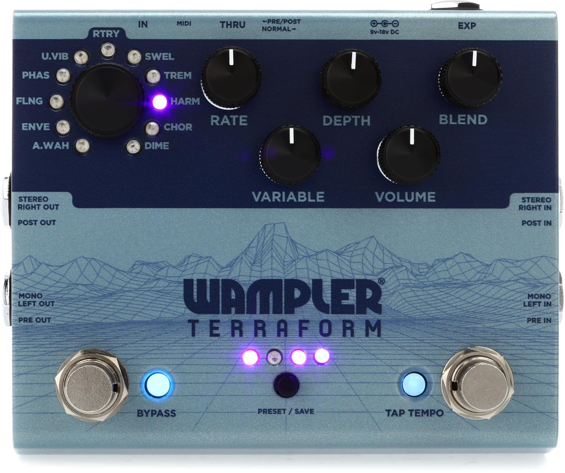 Wampler Terraform Multi-Modulation Guitar Effects Pedal