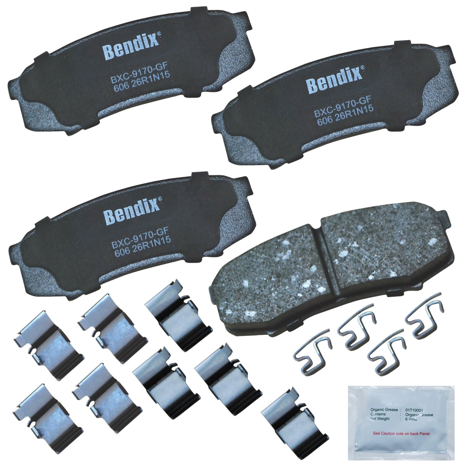 Priority1 CFC606 Ceramic Rear Brake Pads for Select Models Lexus GX460, GX470, LX450, Mitsubishi Montero, Montero Sport, Toyota 4Runner, FJ Cruiser, Land Sequoia