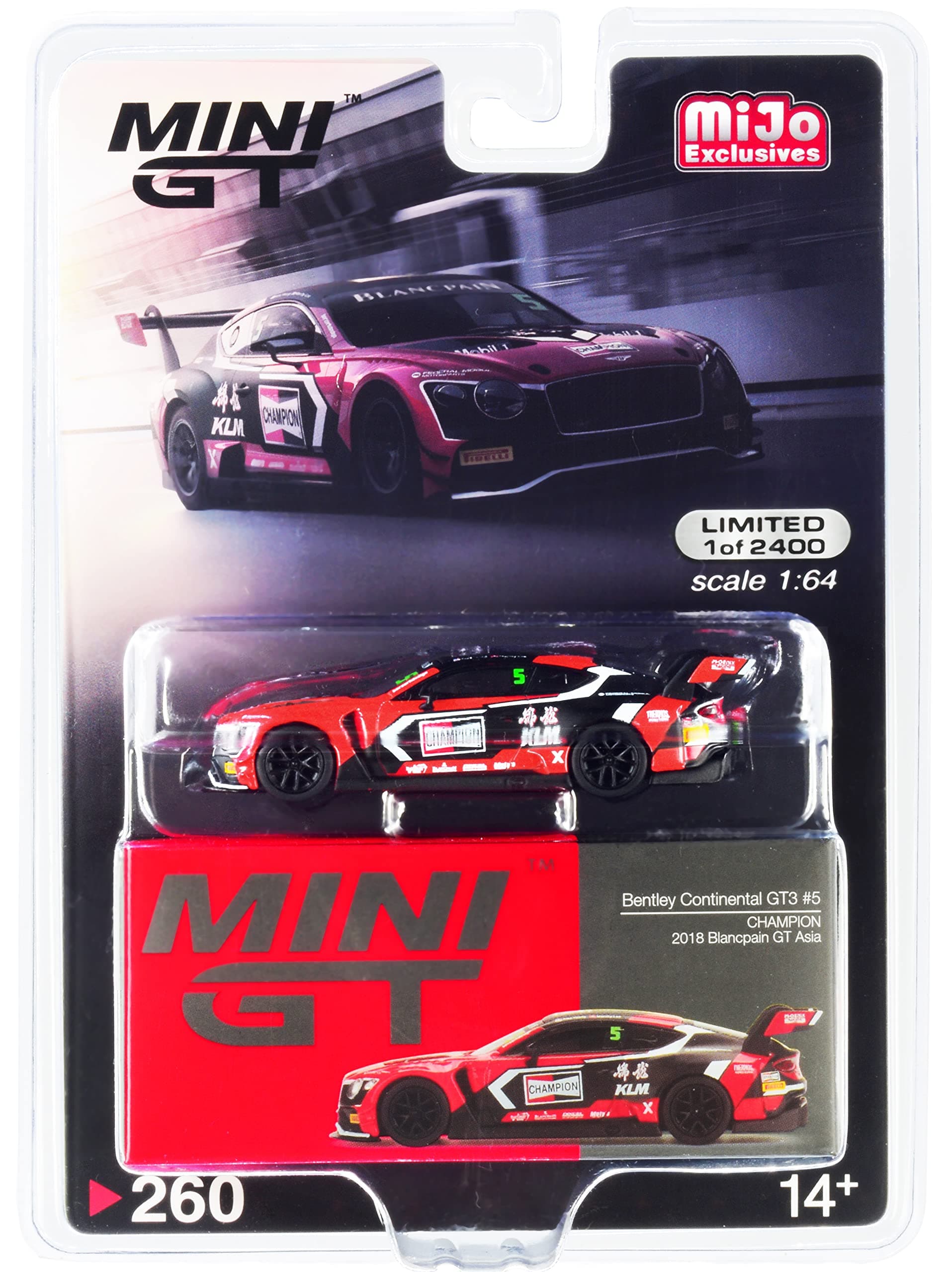 MINI GT Bentley Continental 3#5 Alex Yoong - Marchy Lee Champion Blancpain Series Asia (2018) Limited Edition to 2400 pieces Worldwide 1/64 Diecast Model Car by True Scale Miniatures"""