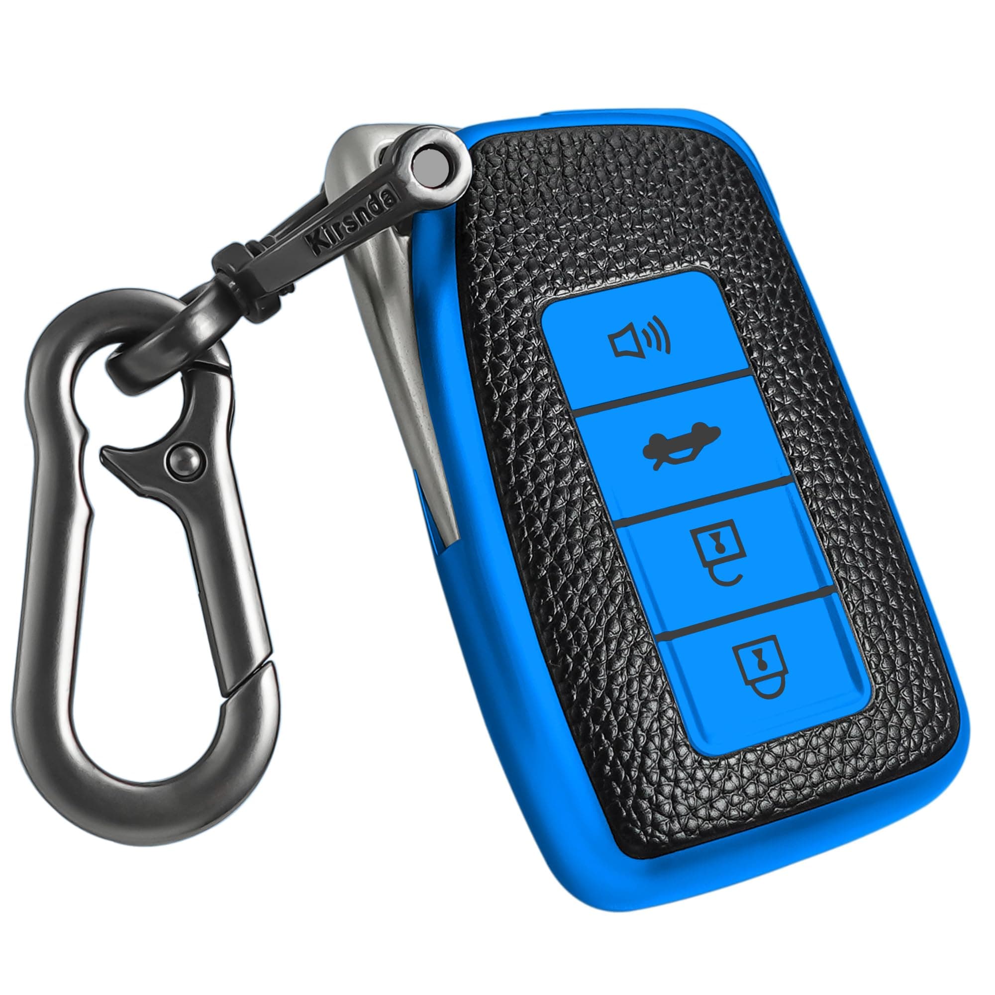 Texture key fob cover case keychain Compatible with Lexus,Soft TPU key case/skin,4-Buttons fit ES IS GS NX RX RC GX LX 570 200 250 300 350 h F Sport Remote Key Vehicle Accessories,blue