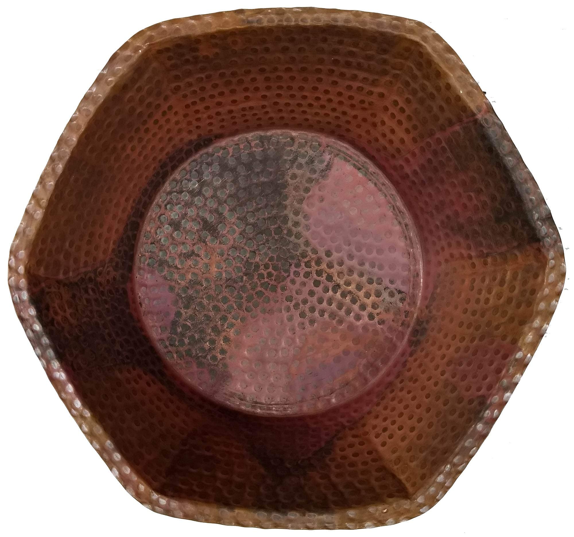 Egypt gift shops Hexagon Hexagonal Copper Basin Spa Pedicure Foot Soaking Reflexology Wellness Fitness Body Skin Workout Treatment Massage Beauty Salon