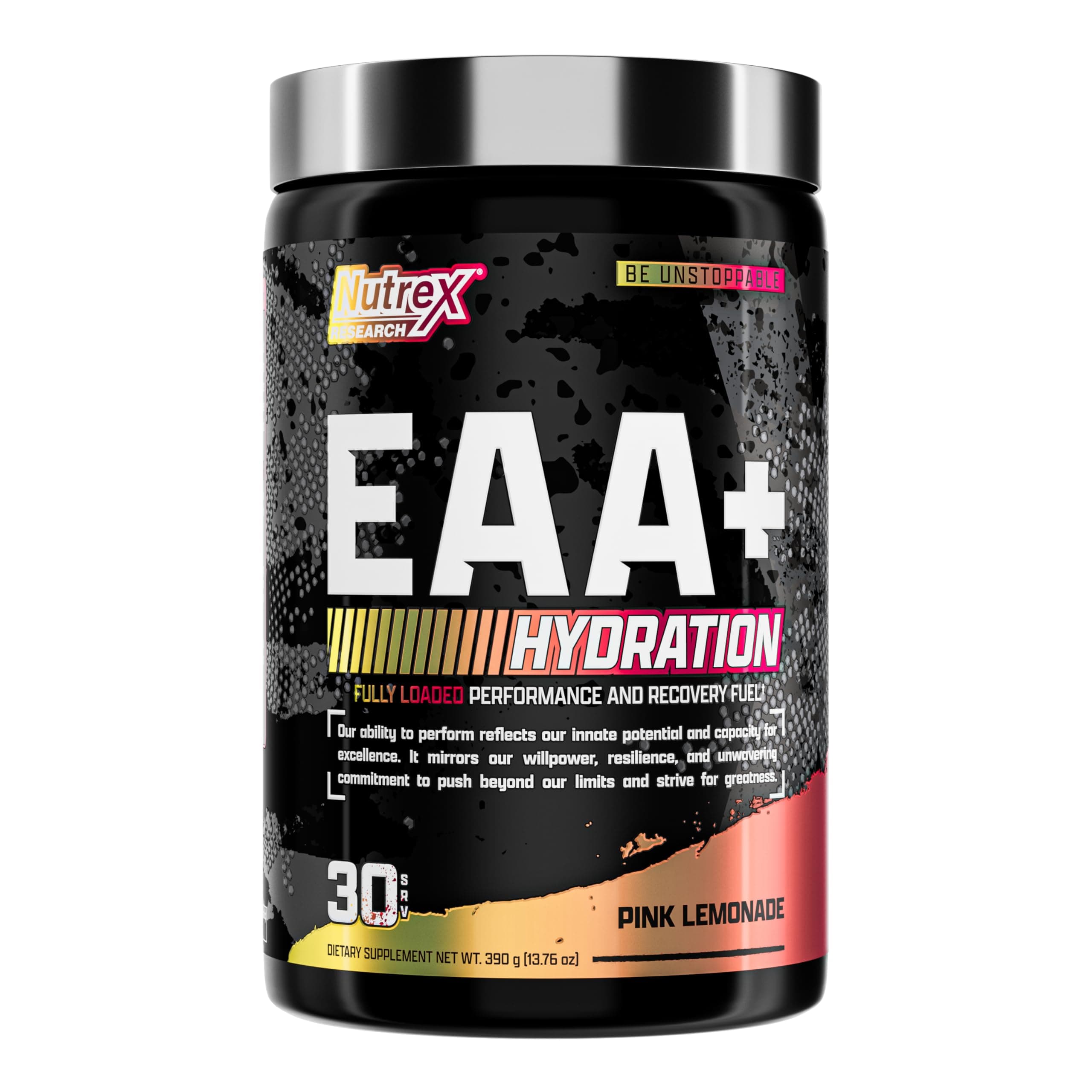 Nutrex Research EAA Hydration | EAAs + BCAA Powder | Muscle Recovery, Strength, Muscle Building, Endurance | 8G Essential Amino Acids + Electrolytes | (Packaging My Vary) 30 Servings (Pink Lemonade)