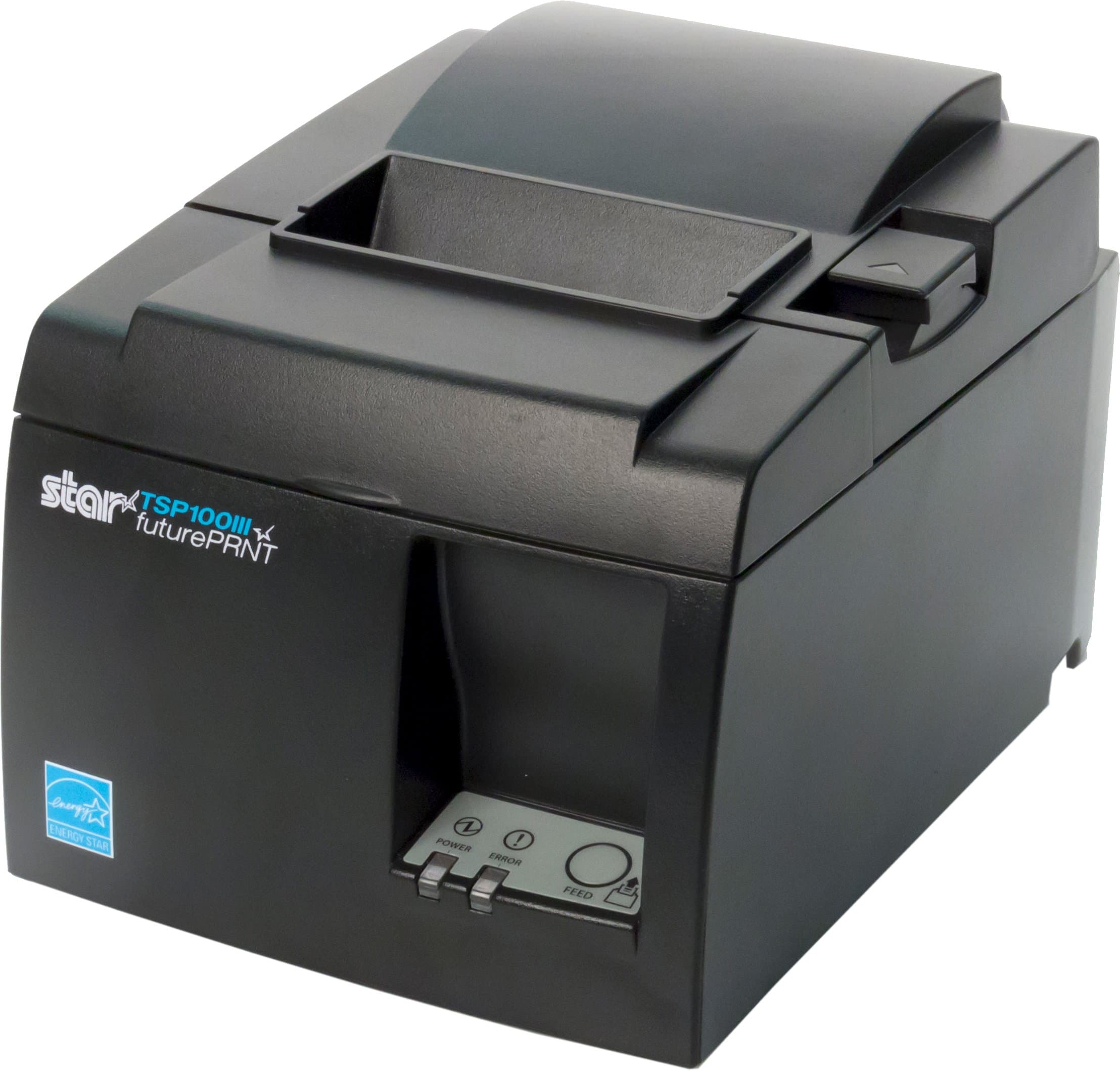 Star Micronics TSP143IIIU USB Thermal Receipt Printer with Device and Mfi USB Ports, Auto-cutter, and Internal Power Supply - Gray