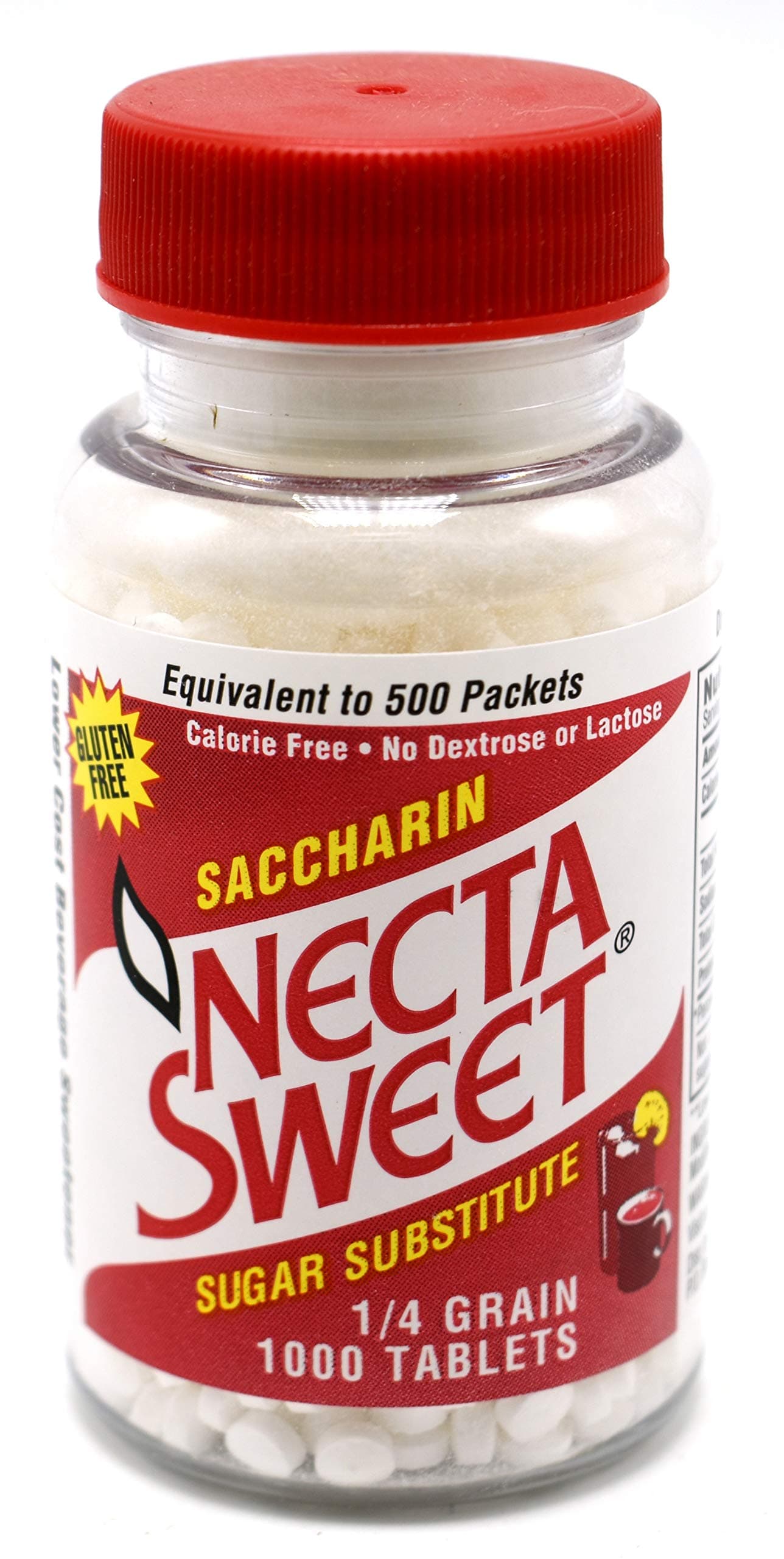 Necta Sweet Saccharin Sugar Substitute Grain Tablets 1000 Tablets (Pack of 1)