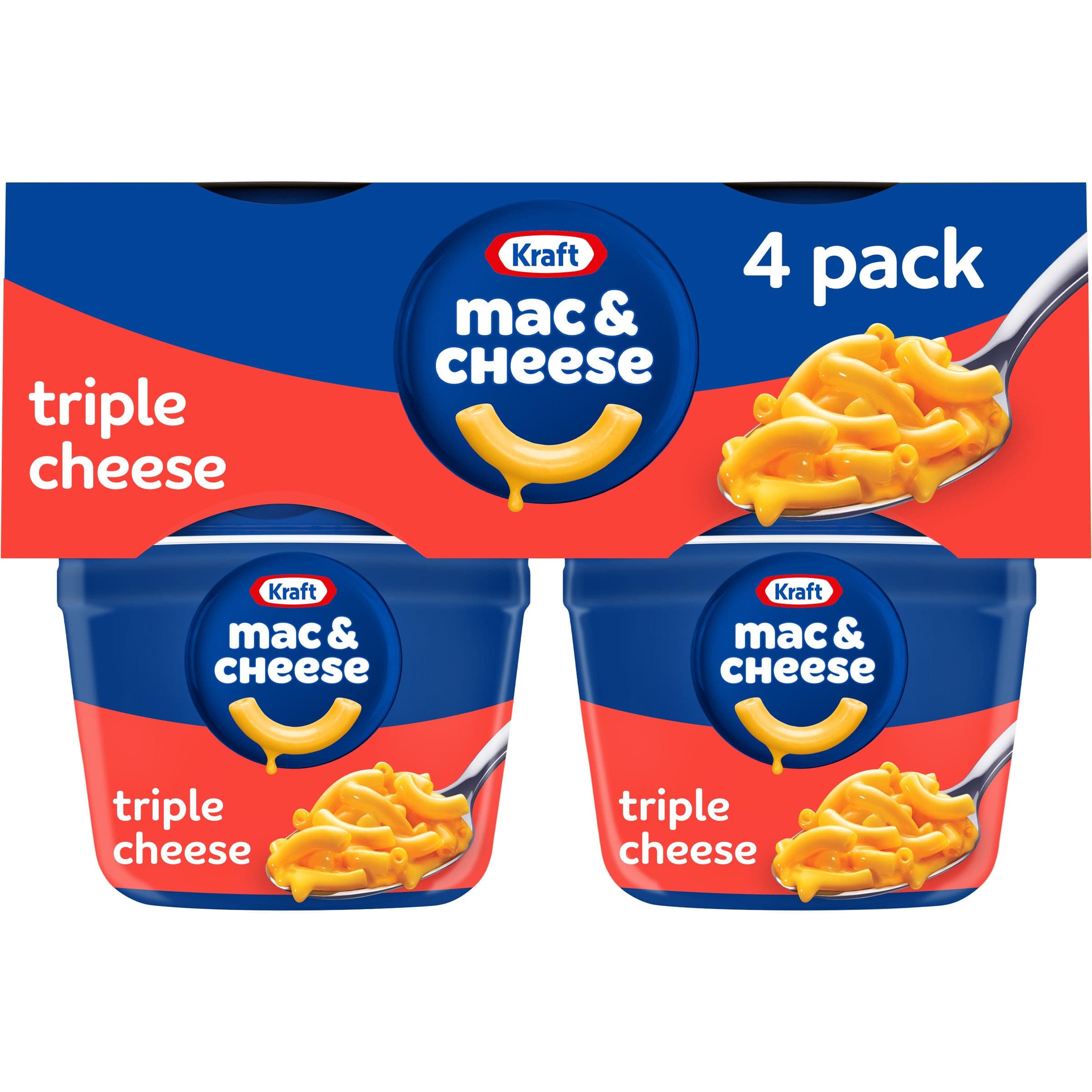 Macaroni & Cheese Easy Mac Triple Cheese (8.2oz Box , Pack of 4)