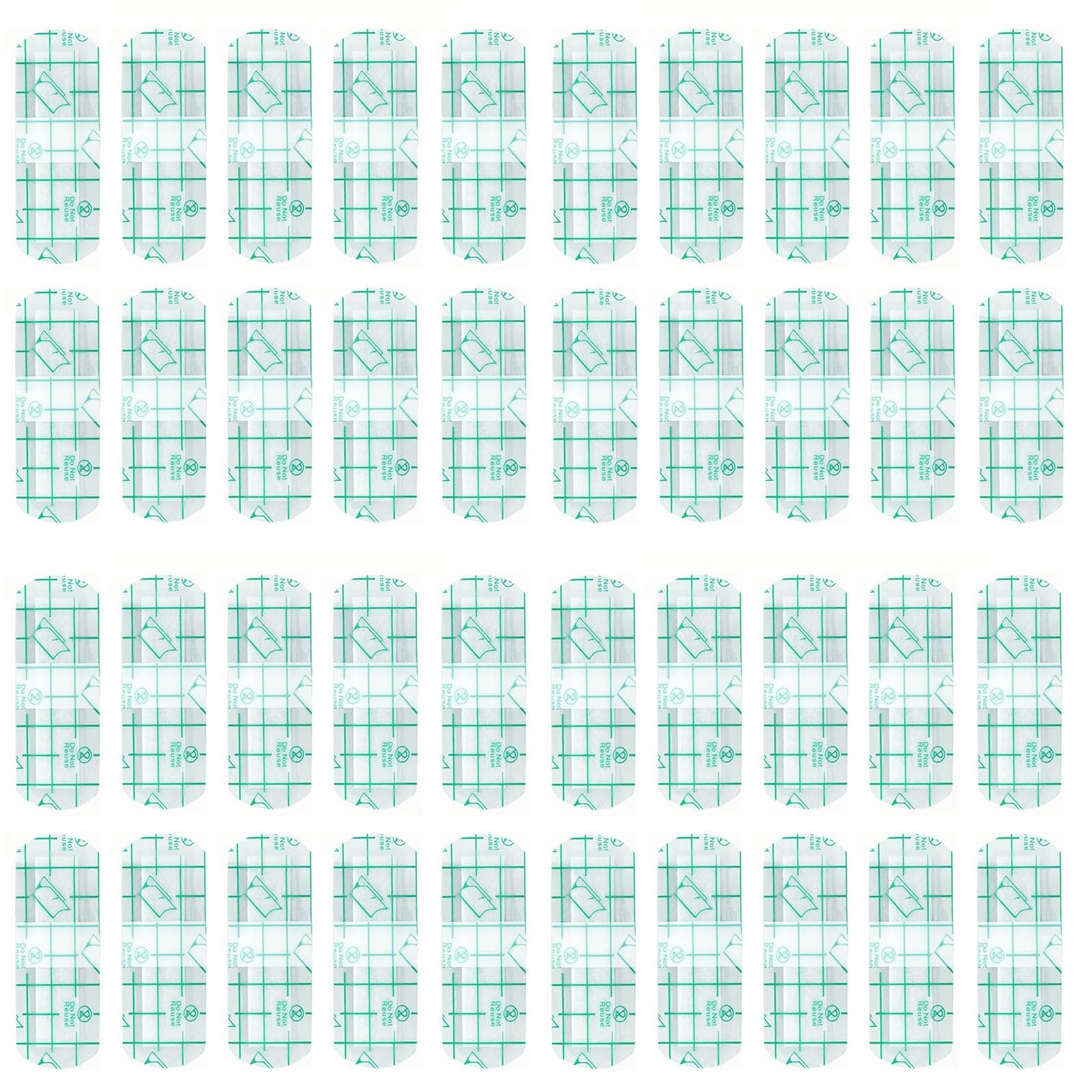 40 Pack Waterproof Eyebrow Tape Microblading Plastic Wrap Protective Film Tattoo Aftercare Patches Disposable