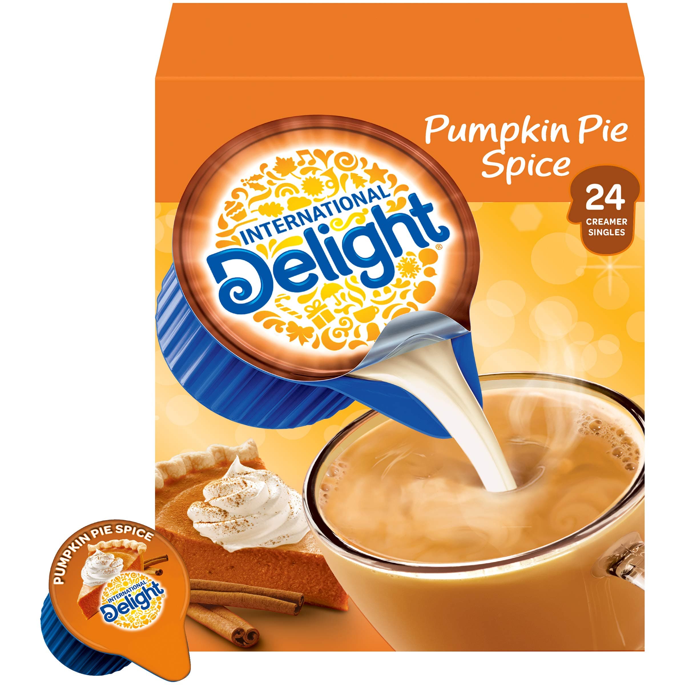 Coffee Creamer Singles, Pumpkin Pie Spice, 24 Count (Pack of 6)