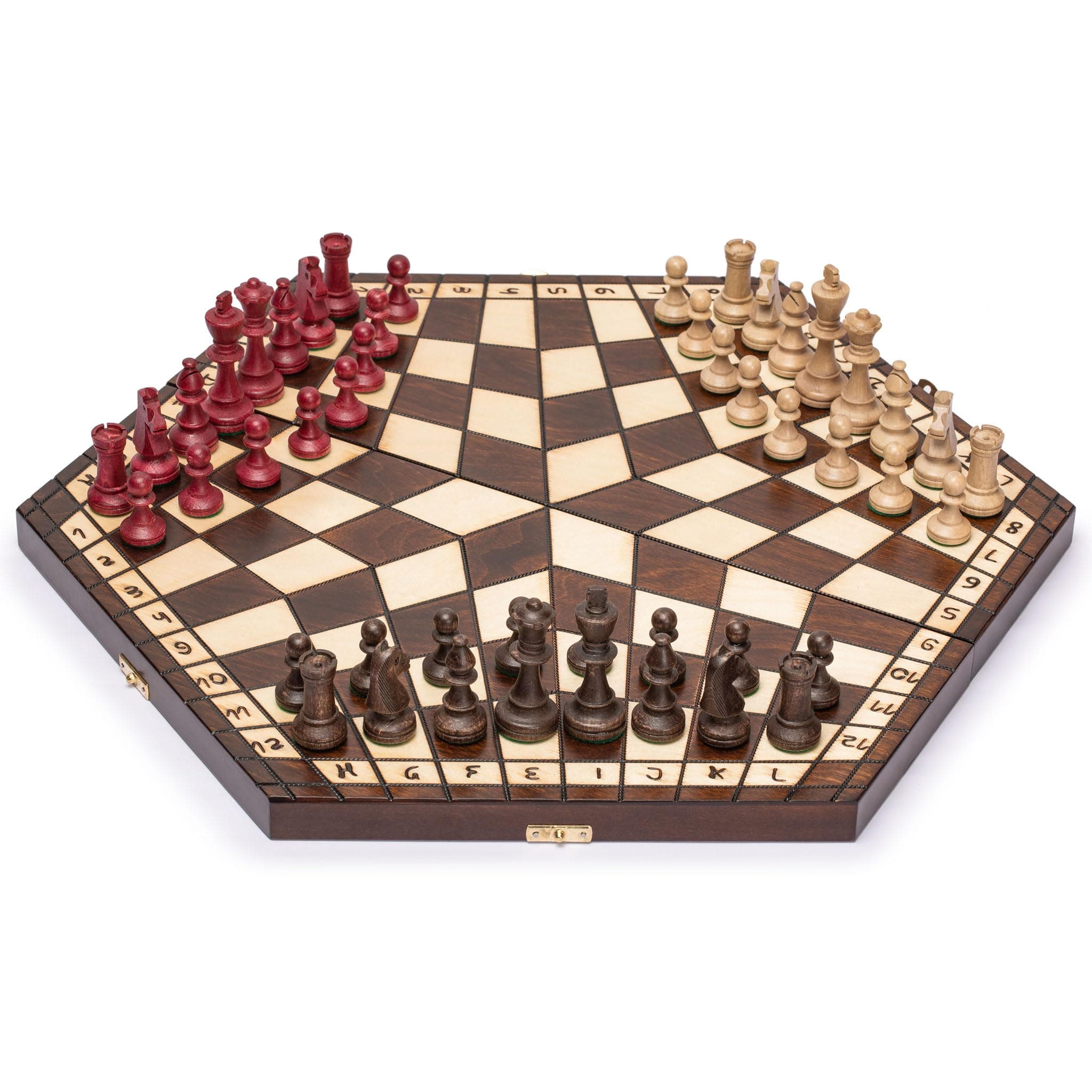Husaria Wooden Three Player Chess - 18.5"