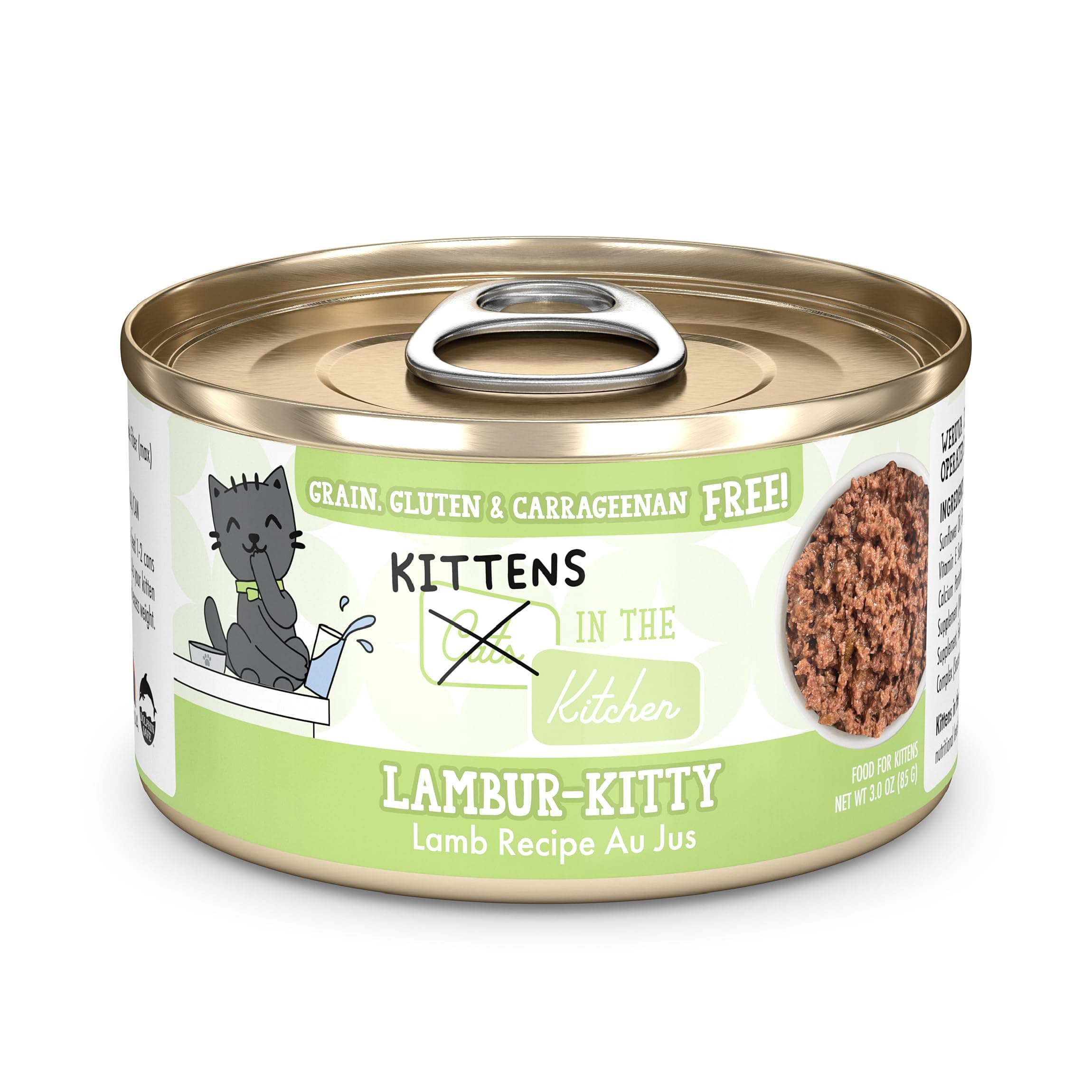 Cats in The Kitchen Kitten, Lambur-Kitty, 3oz Can (Pack of 12)