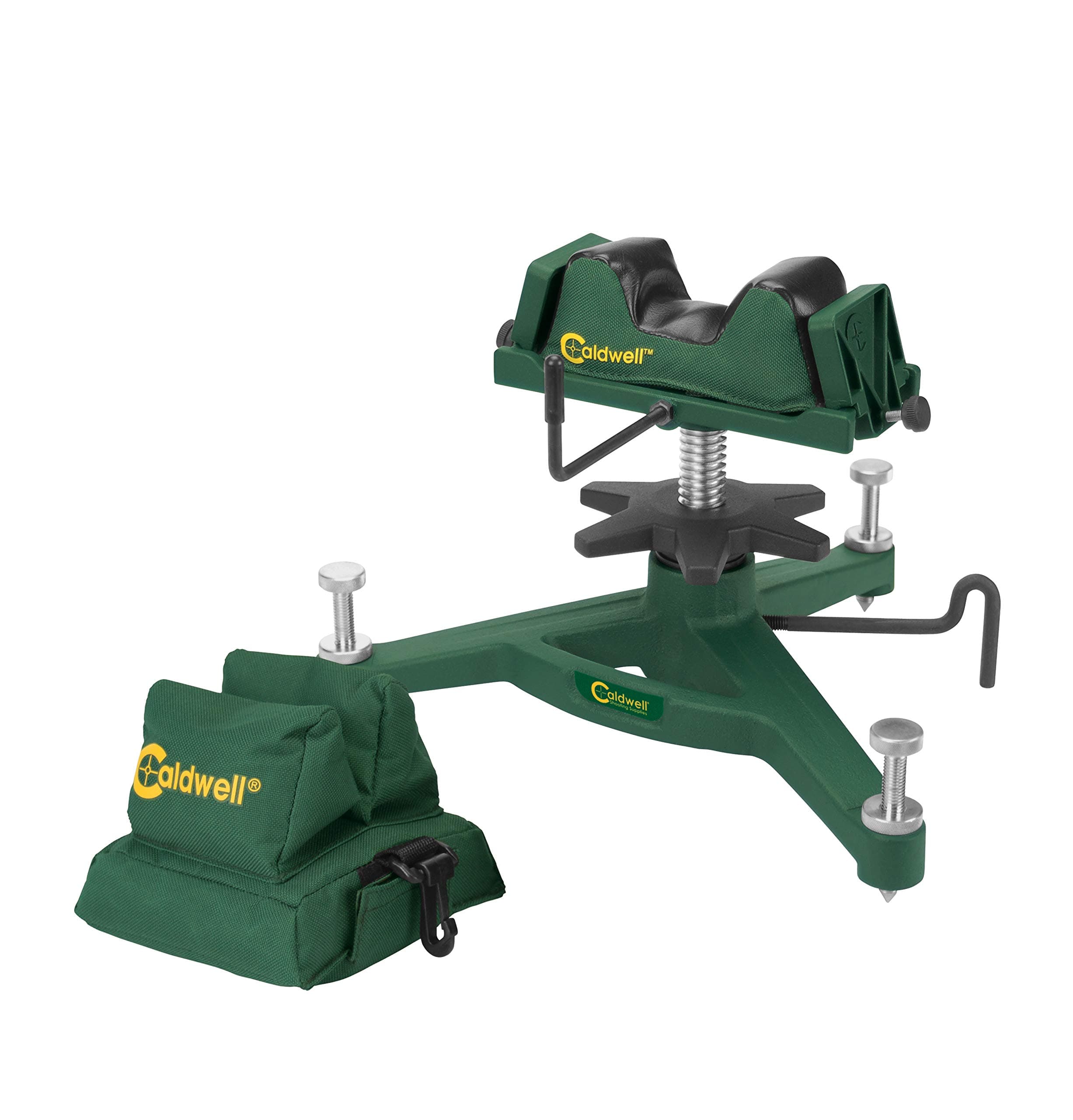 The Rock Front Shooting Rest with Adjustable Elevation, Recoil Reducing, Interchangeable Feet, for Range, Hunting, Shooting, and Outdoors