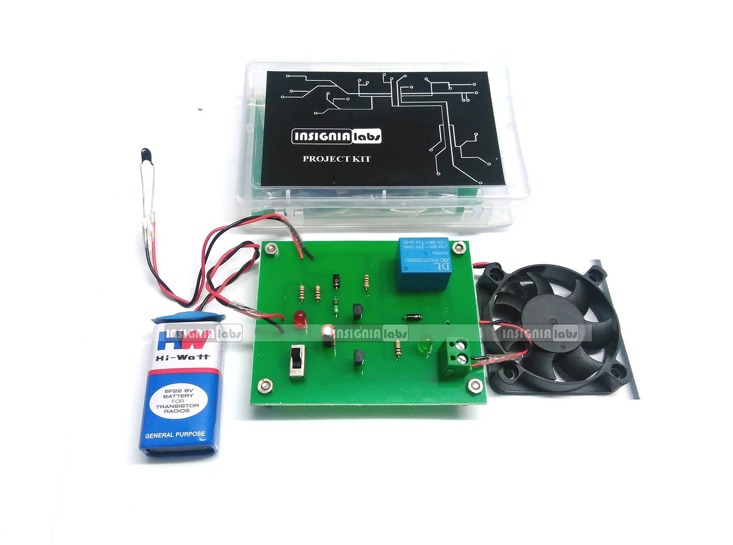 INSIGNIA LABS - FIRE Detector & Control with Cooling Fan KIT Project - School College Electronic Project