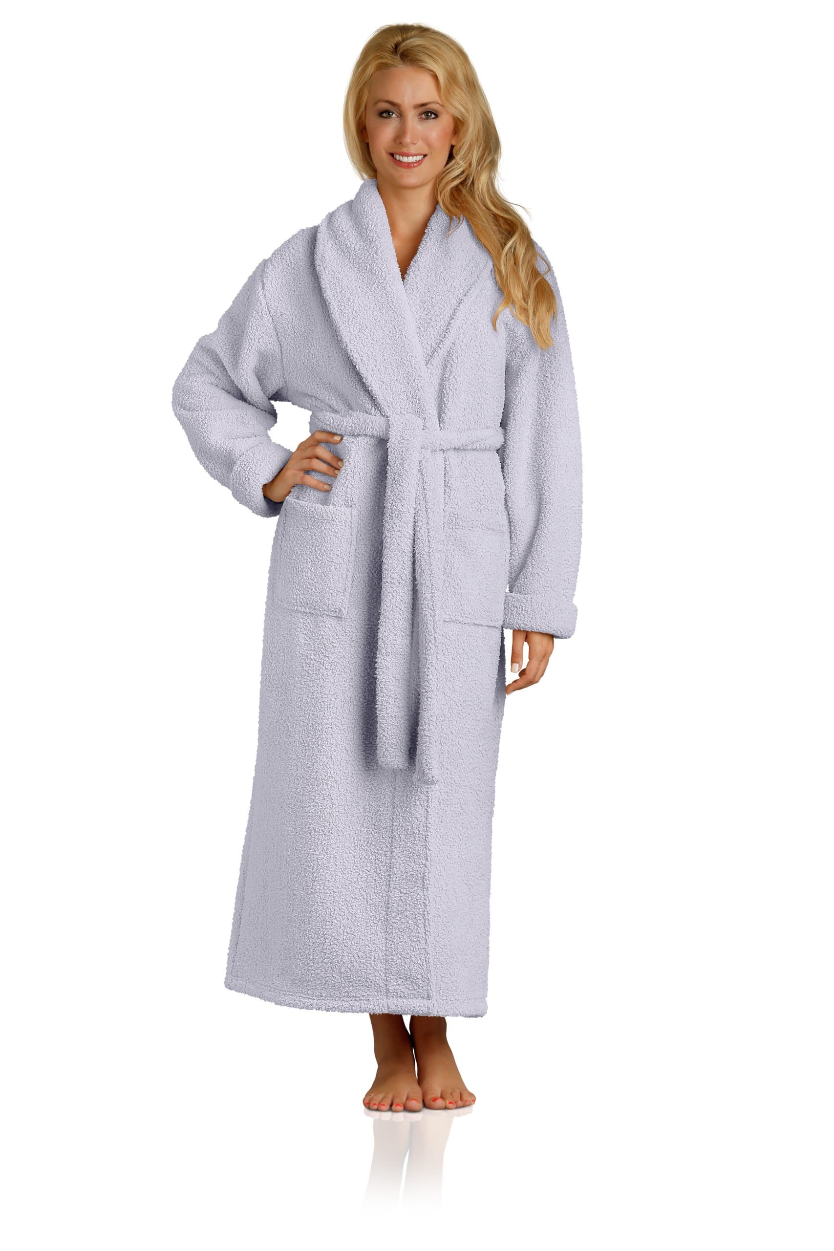 Plush Microfiber Fleece Robe | Super Soft & Warm | Lightweight | Full Length