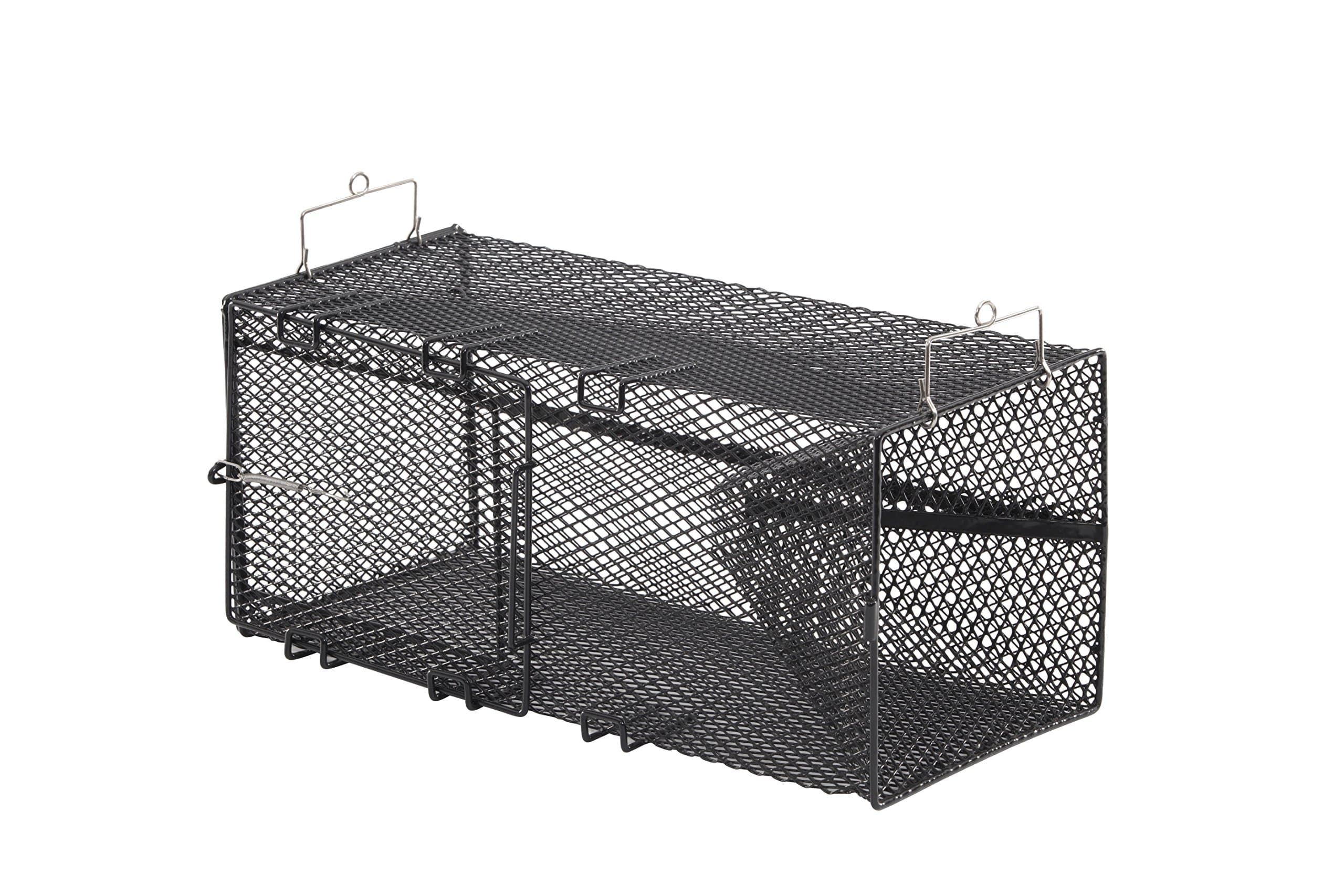Frabill Rectangular Bait Trap | Heavy-Duty Vinyl-Dipped Steel Mesh Trap | Available in Models Specific to Crawfish or Minnows