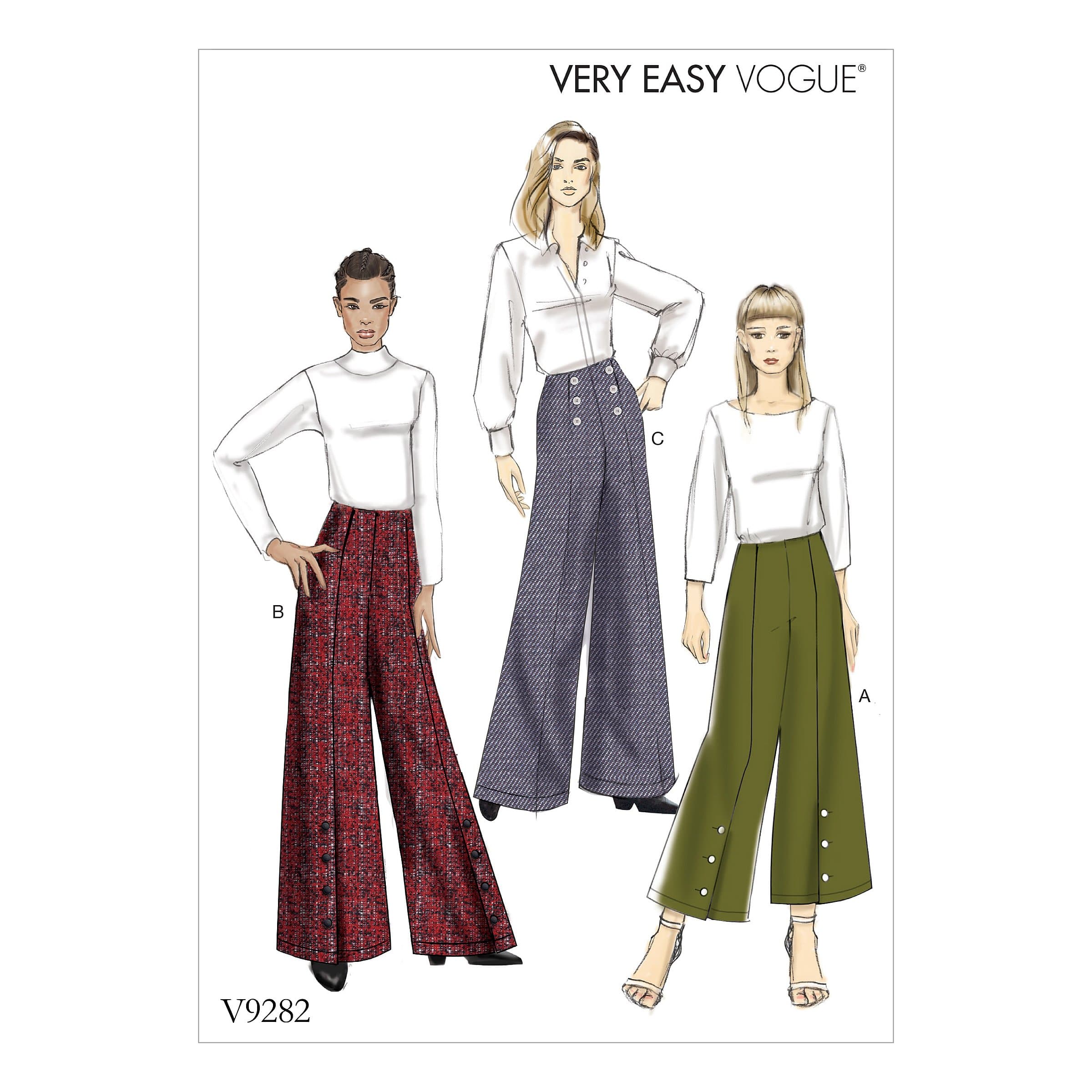 Vogue PatternsMisses Pants, Tissue, Multi-Colour, 15 x 0.5 x 22 cm