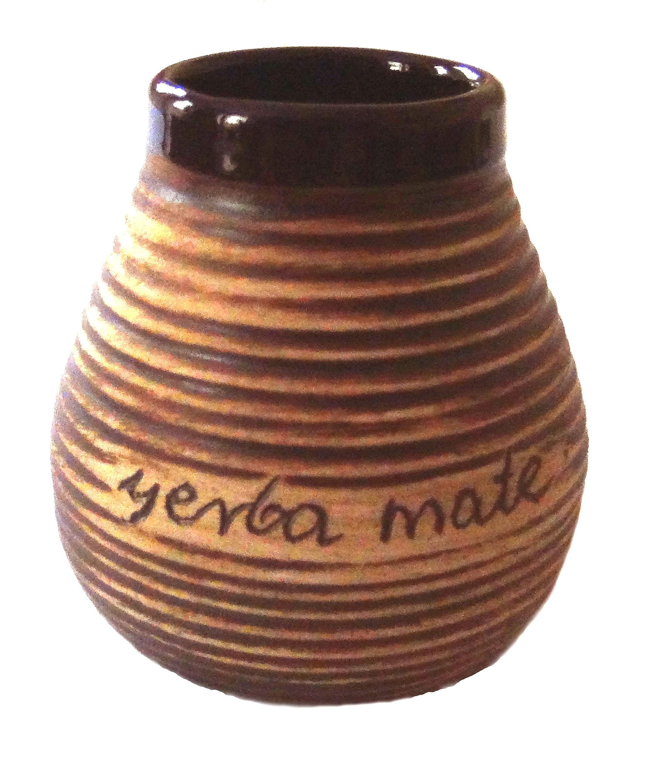 Yerba Mate Ceramic Gourd Inscribed with “Yerba Mate”