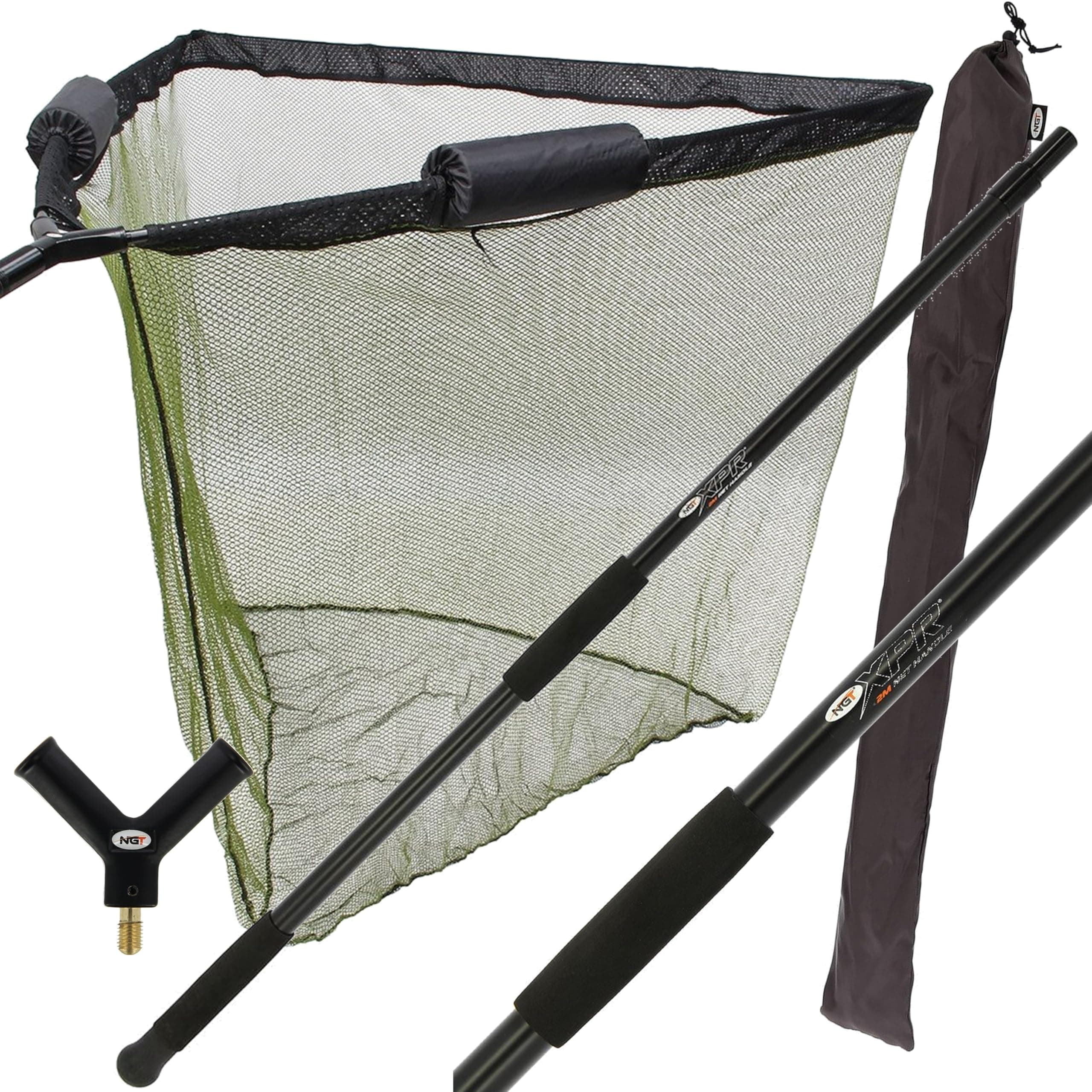 42" Carp Fishing Landing Dual Net Float System With 2m Telescopic Handle NGT
