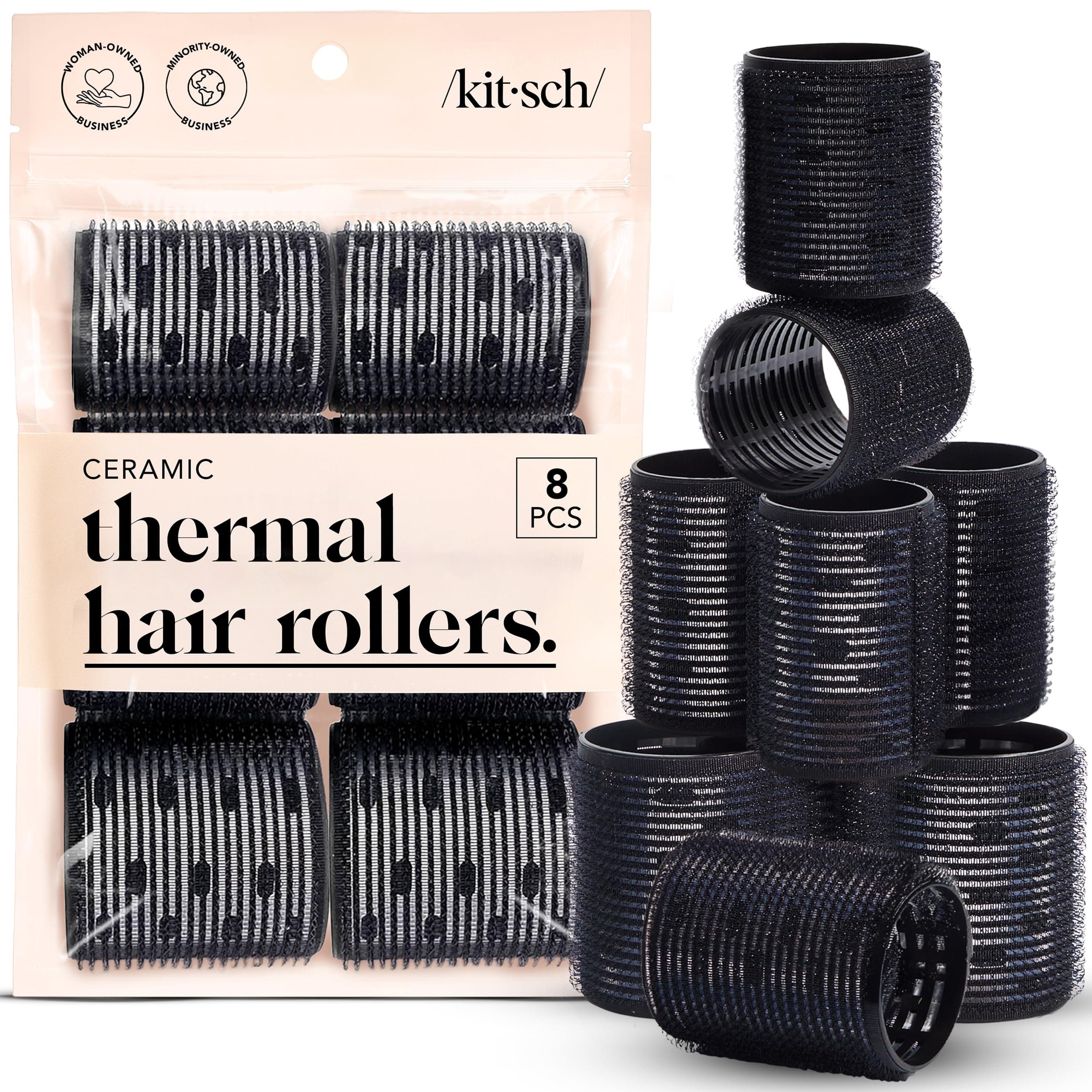 Kitsch, Ceramic Thermal Roller Variety Set, 8 Pieces