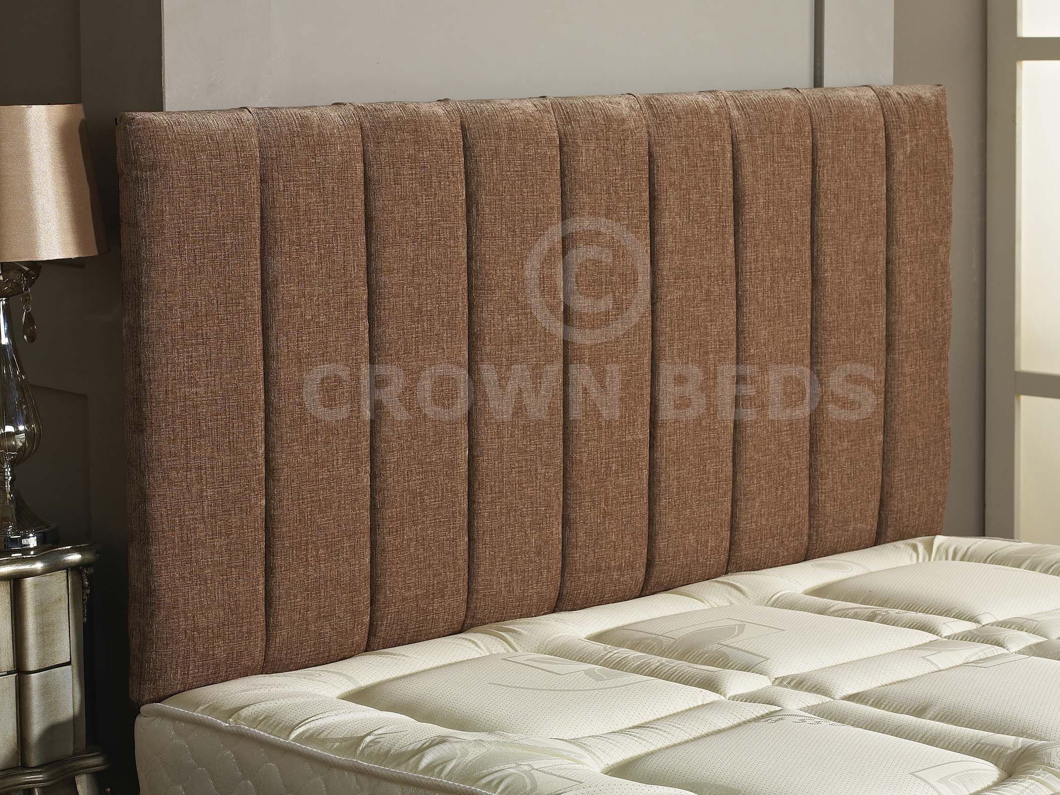 CROWNBEDSUKAPOLLO CHENILLE HEADBOARD 2ft6,3ft,4ft,4ft6,5ft,6ft Sand, 4ft6 (Double)