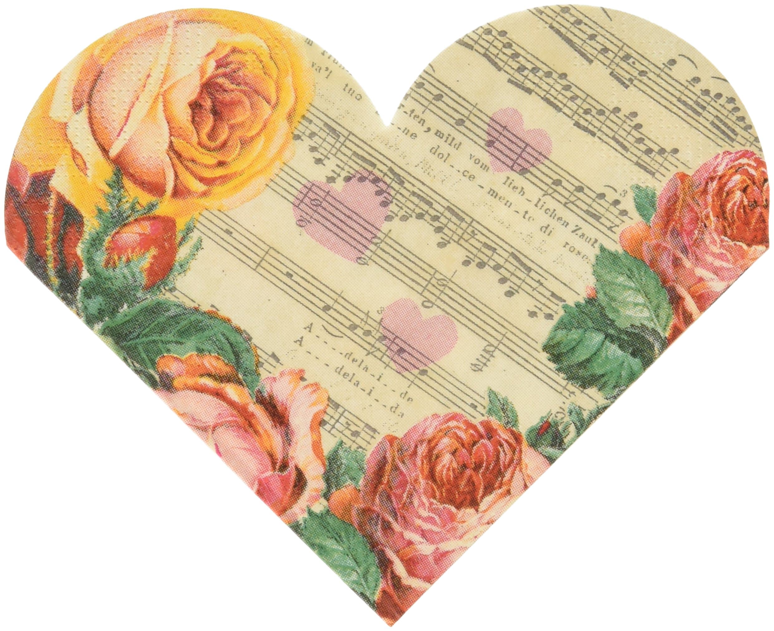 Love Talks 15-Heart Shaped Napkins