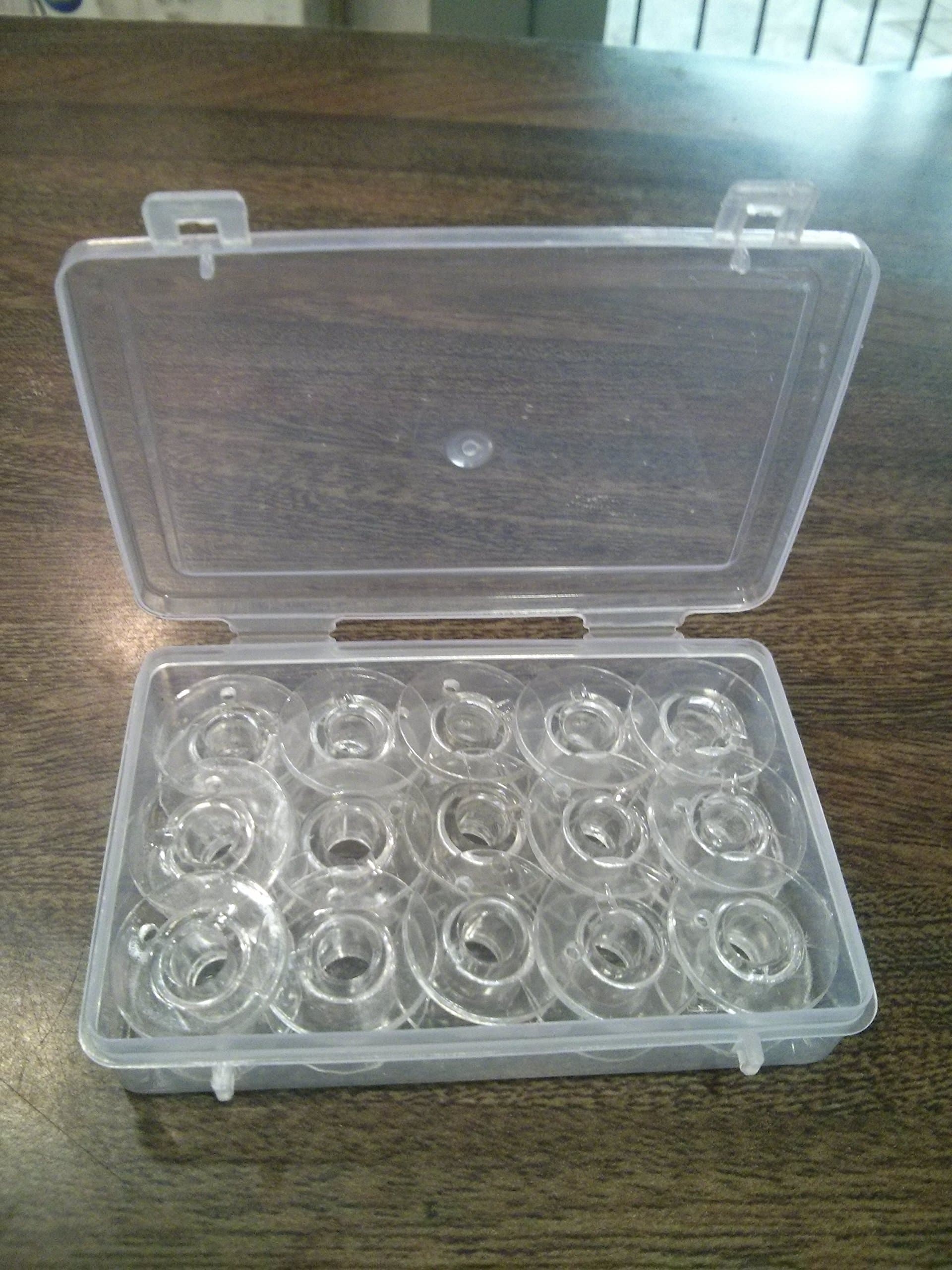 Rajesh 15-Pieces Plastic Bobbin for Automatic Sewing Machines, Purple