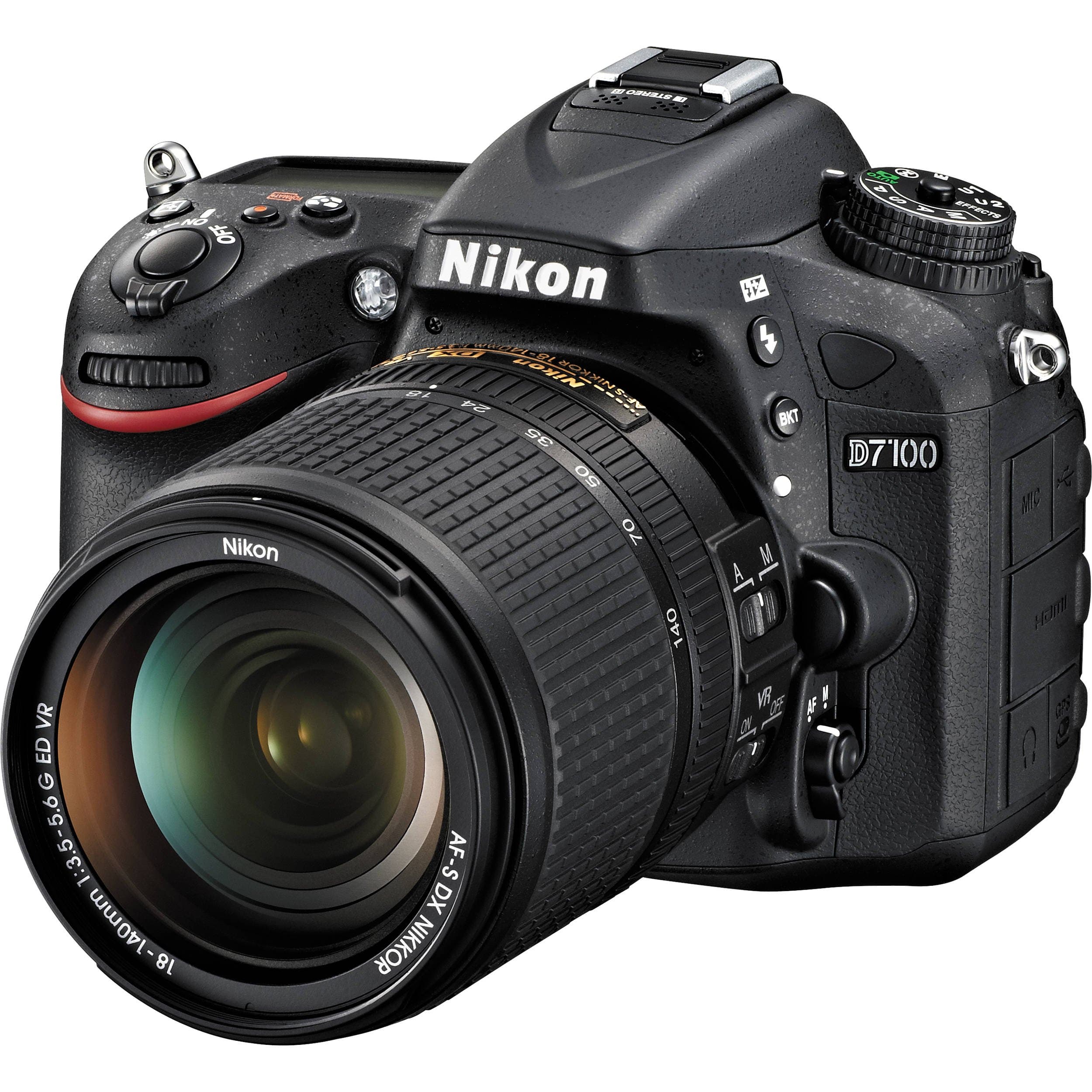 D7100 24.1 MP DX-Format CMOS Digital SLR with 18-140mm f/3.5-5.6G ED VR Auto Focus-S DX NIKKOR Zoom Lens
