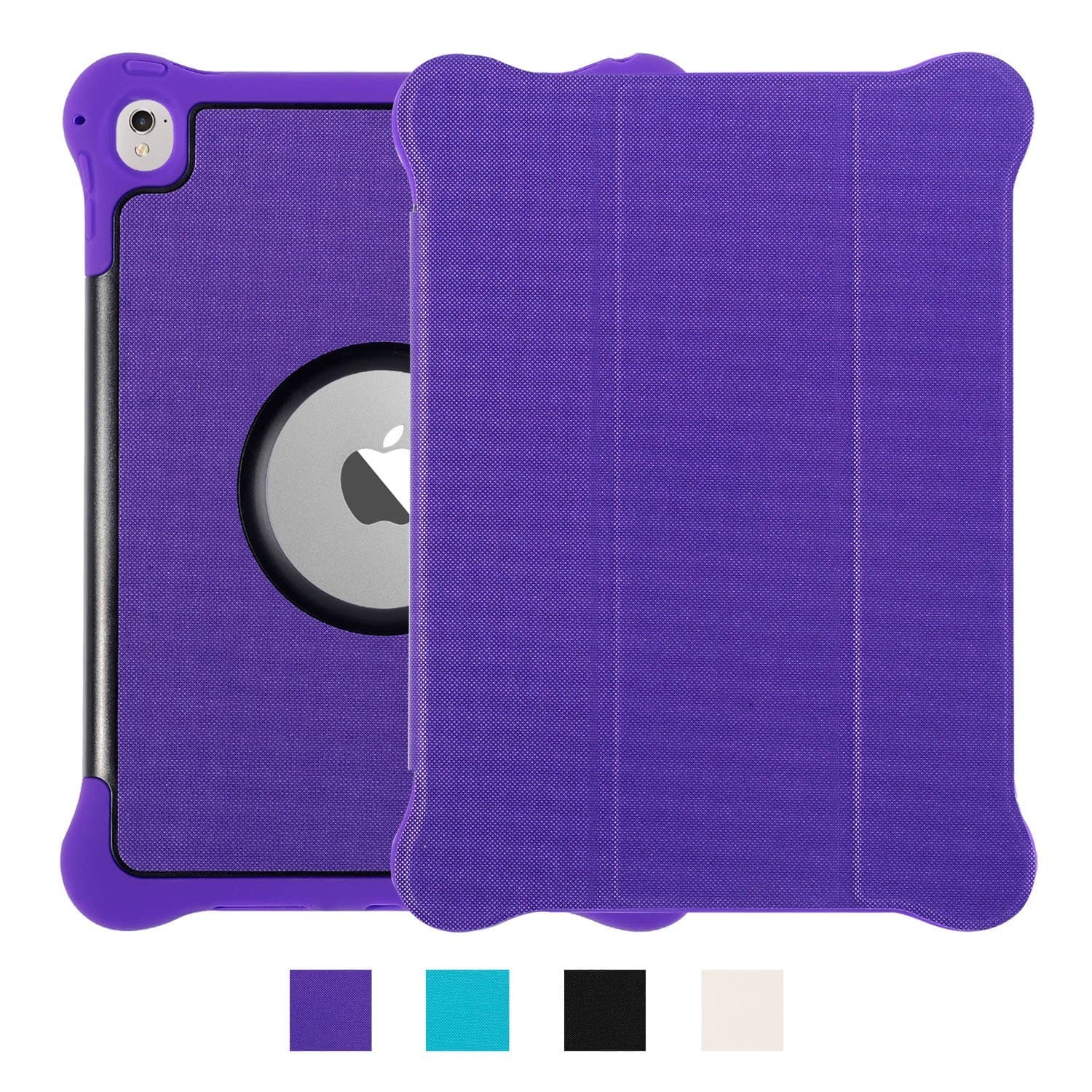 iPad Pro 9.7 Case, IPHIGENIA Lightweight Leather Flip Stand Case with Silicone Dual Layer Protection Shockproof Magnetic Smart Cover Case Support Sleep and Awake Function Purple