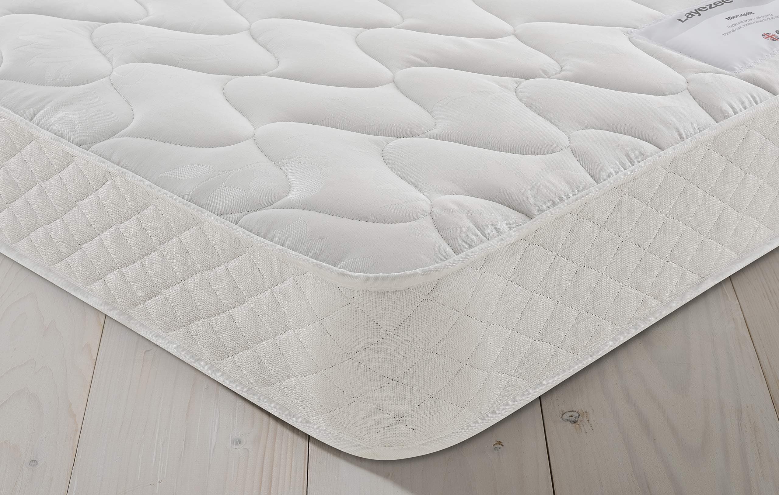 Layezee by Silentnight Sprung Rolled Mattress, Open Coil Spring System, Hypoallergenic, Medium, Single