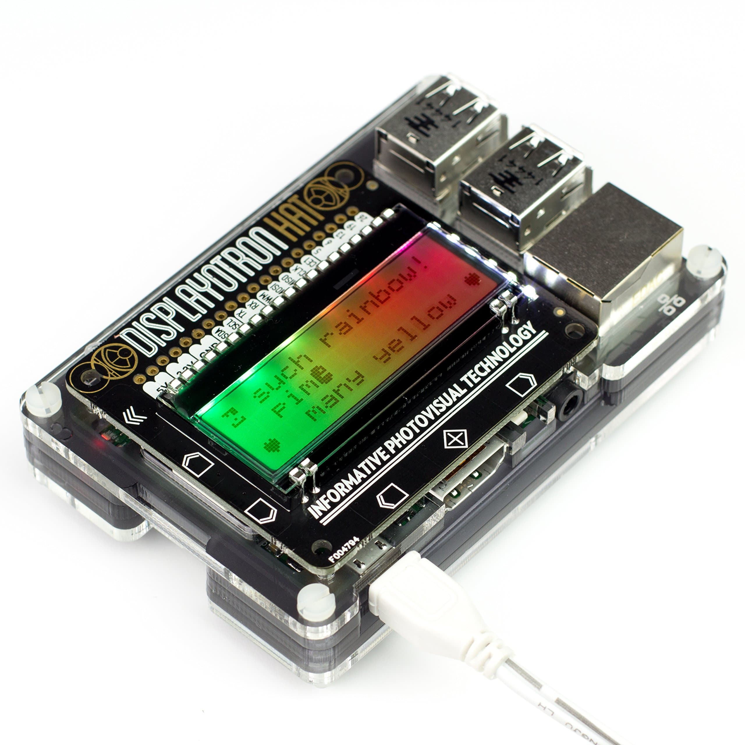 Display-O-Tron HAT - 16x3 Character LCD Display for Your Raspberry Pi