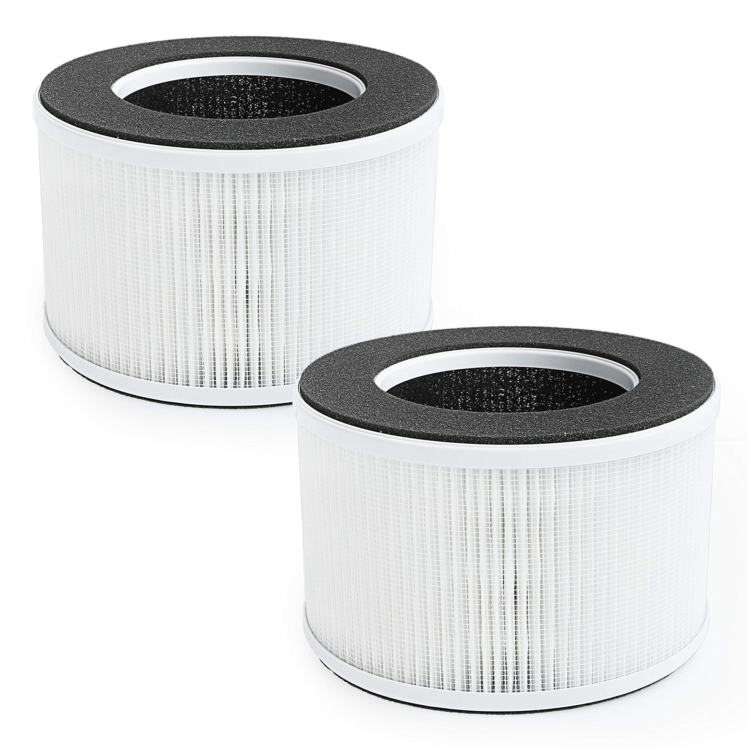 Flintar 3-in-1 True HEPA Replacement Filter Compatible with hOmeLabs Compact Home Ionic Air Purifier, 3 Stage Filtration, Reduces Odor and Removes 99.97% of Allergens Down to 0.3 microns, 2-Pack (2)