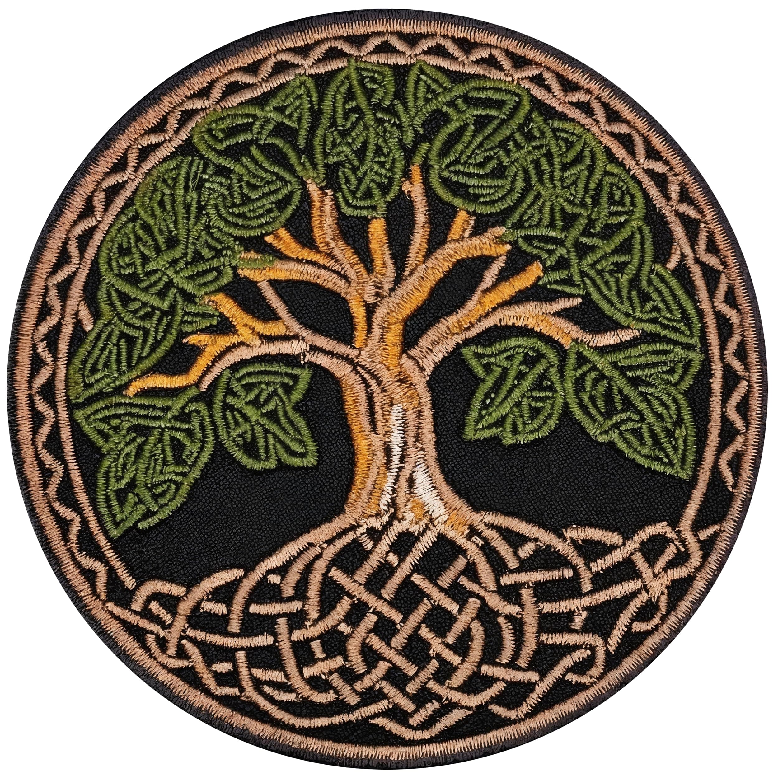 Celtic Tree of Life Iron On Patch 3.5" | 1-Pack Embroidered Sew On Patches for Clothing, Jeans, Jackets, Backpacks, Hoodies - Family Tree Applique - Embroidery Patch for Tote Bags, Dresses